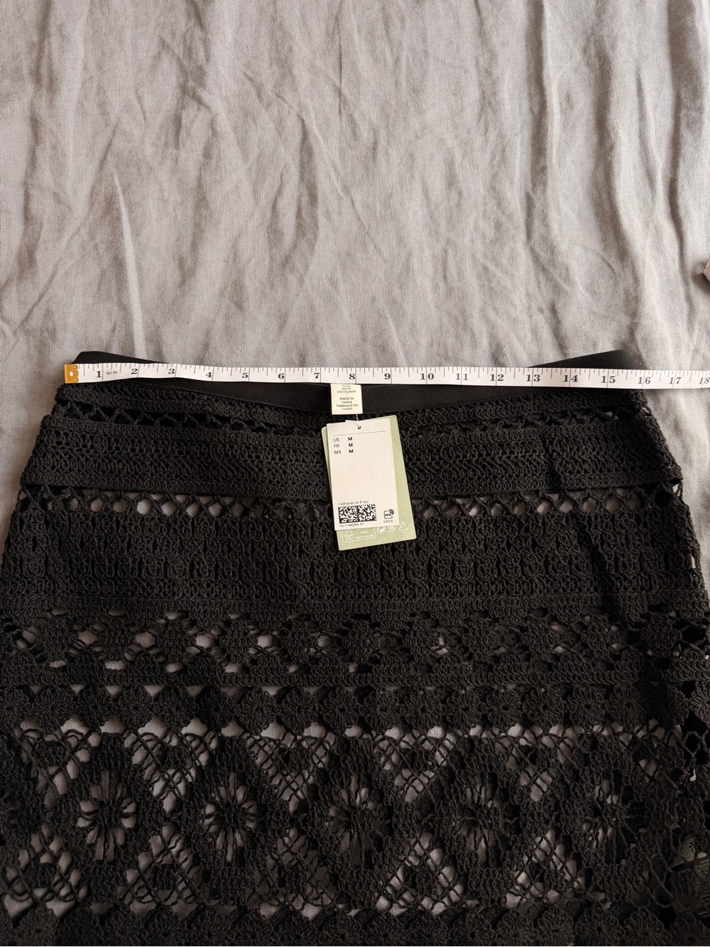 NWT H&M Black Crochet Fringe Midi Skirt - Picture 4 of 4